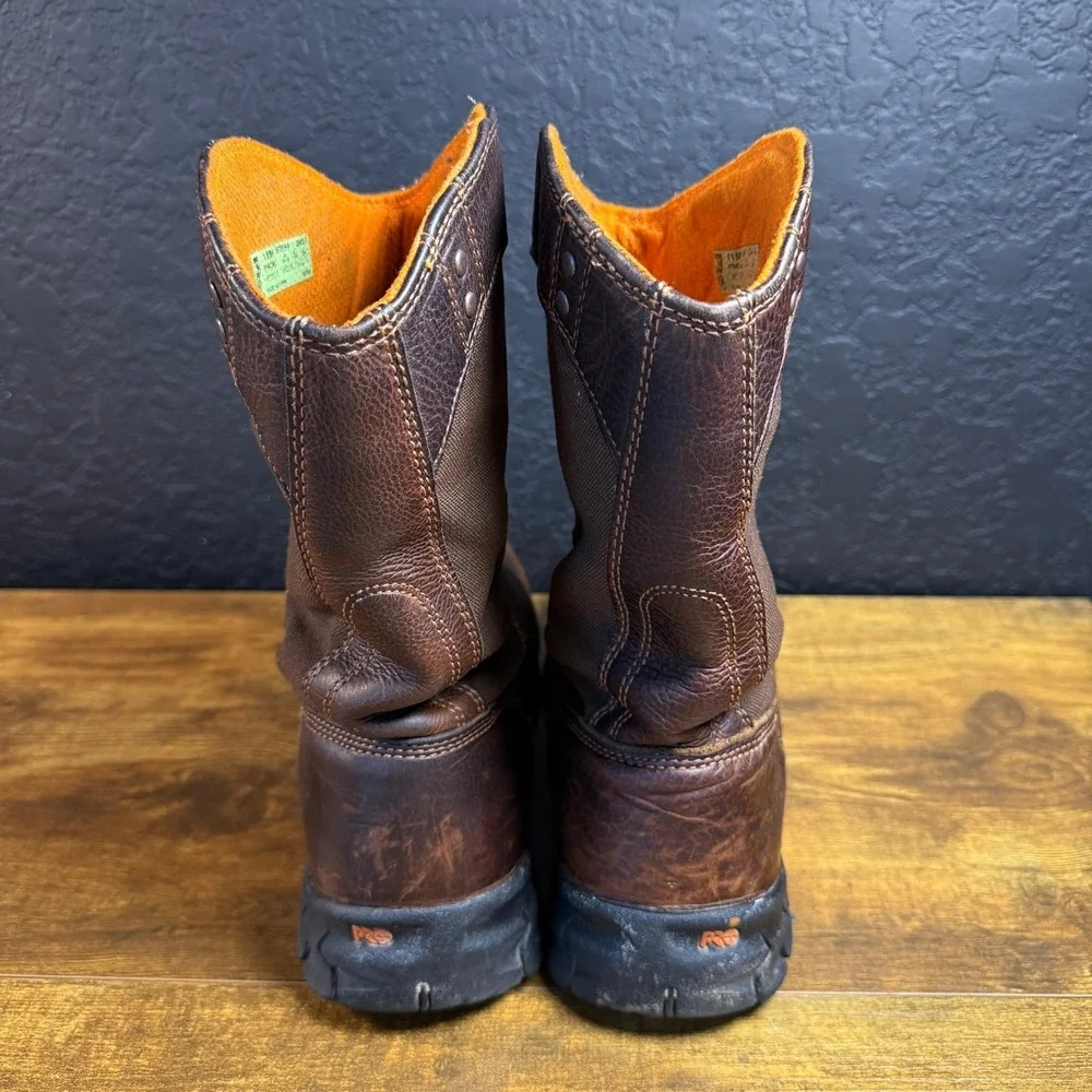 Timberland PRO PowerWelt 87559 Brown Leather Canvas‎ Safety Toe Work Boots 11M